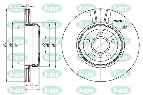 LPR-CN féktárcsa - B2098V - TothCarparts