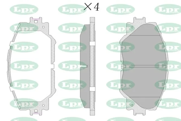 LPR-CN fékbetétkészlet, tárcsafék - 05P1282 - TothCarparts
