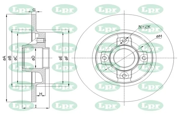 LPR-CN féktárcsa - C1015PCA - TothCarparts
