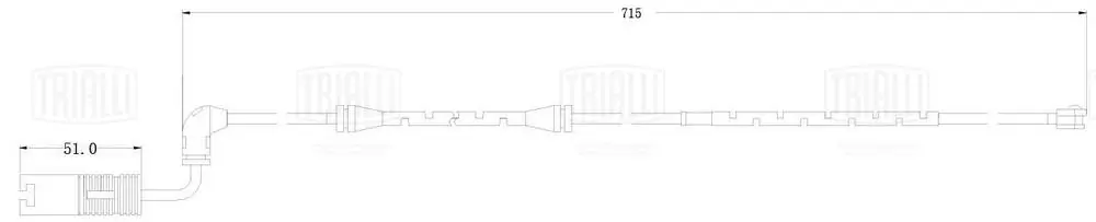 TRIALLI figyelmezető kontaktus, fékbetétkopás - PFS 0041 - TothCarparts