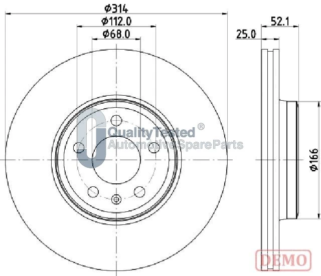 JAPANPARTS féktárcsa - DI0916JM - TothCarparts