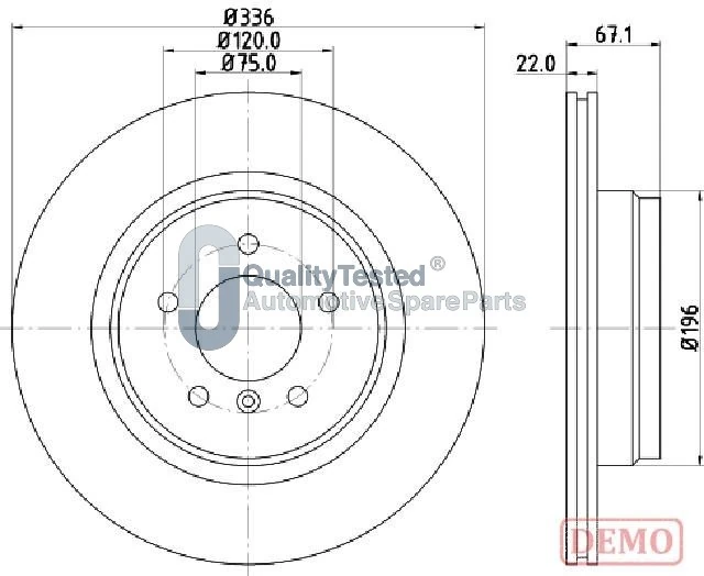 JAPANPARTS féktárcsa - DP0114JM - TothCarparts