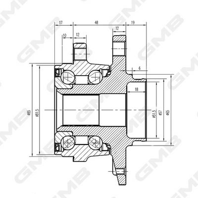 GMB Oceania kerékagy - GH35030M - TothCarparts