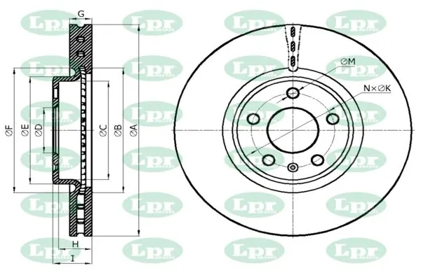 LPR-CN féktárcsa - A1043V - TothCarparts