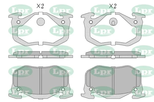 LPR-CN fékbetétkészlet, tárcsafék - 05P275 - TothCarparts
