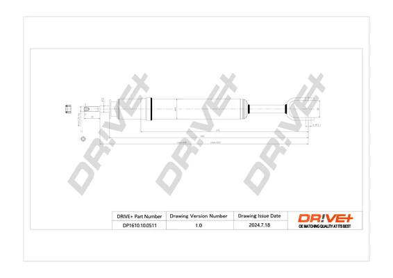 Dr!ve+ lengéscsillapító - DP1610.10.0511 - TothCarparts