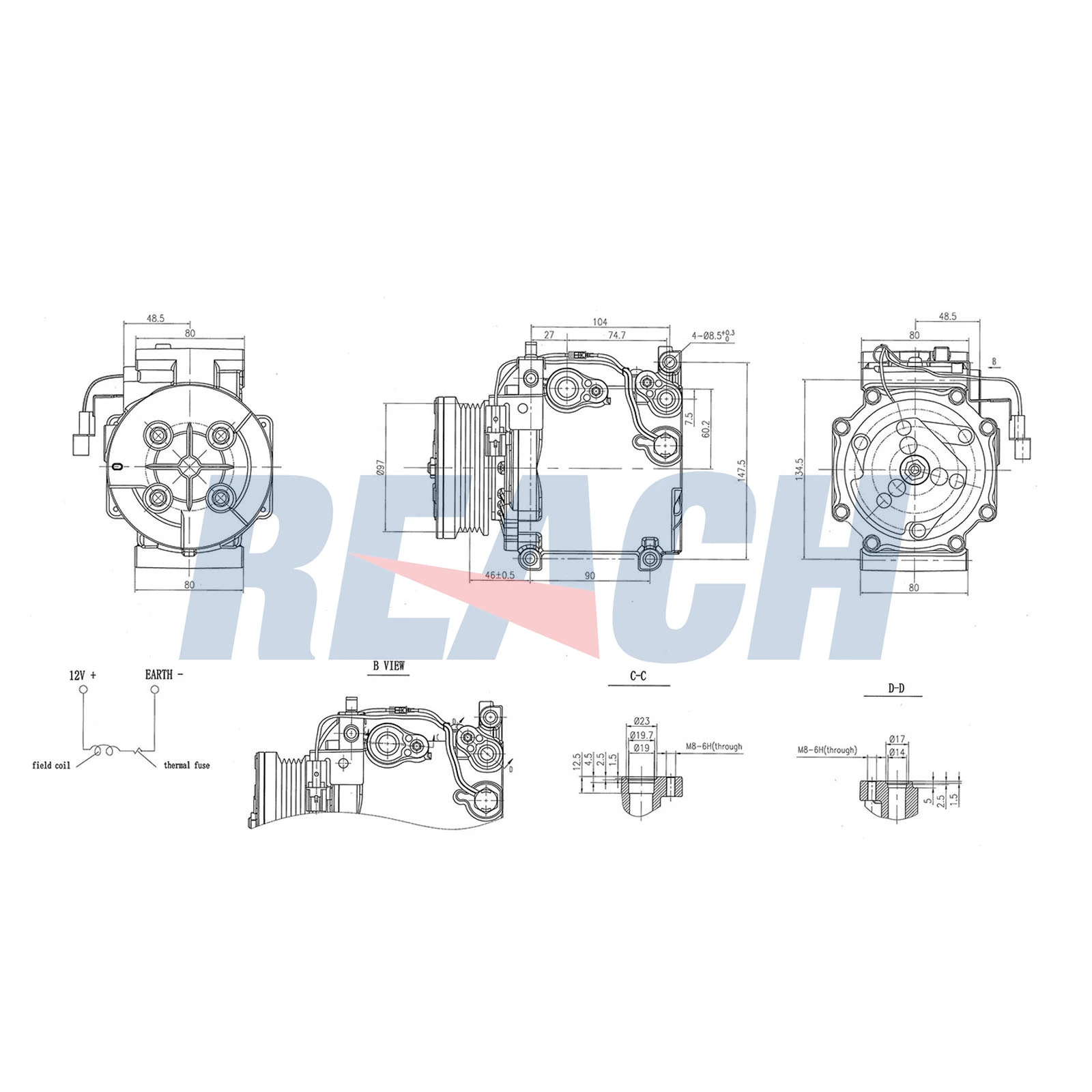 REACH kompresszor, klíma - 1.74.22025 - TothCarparts