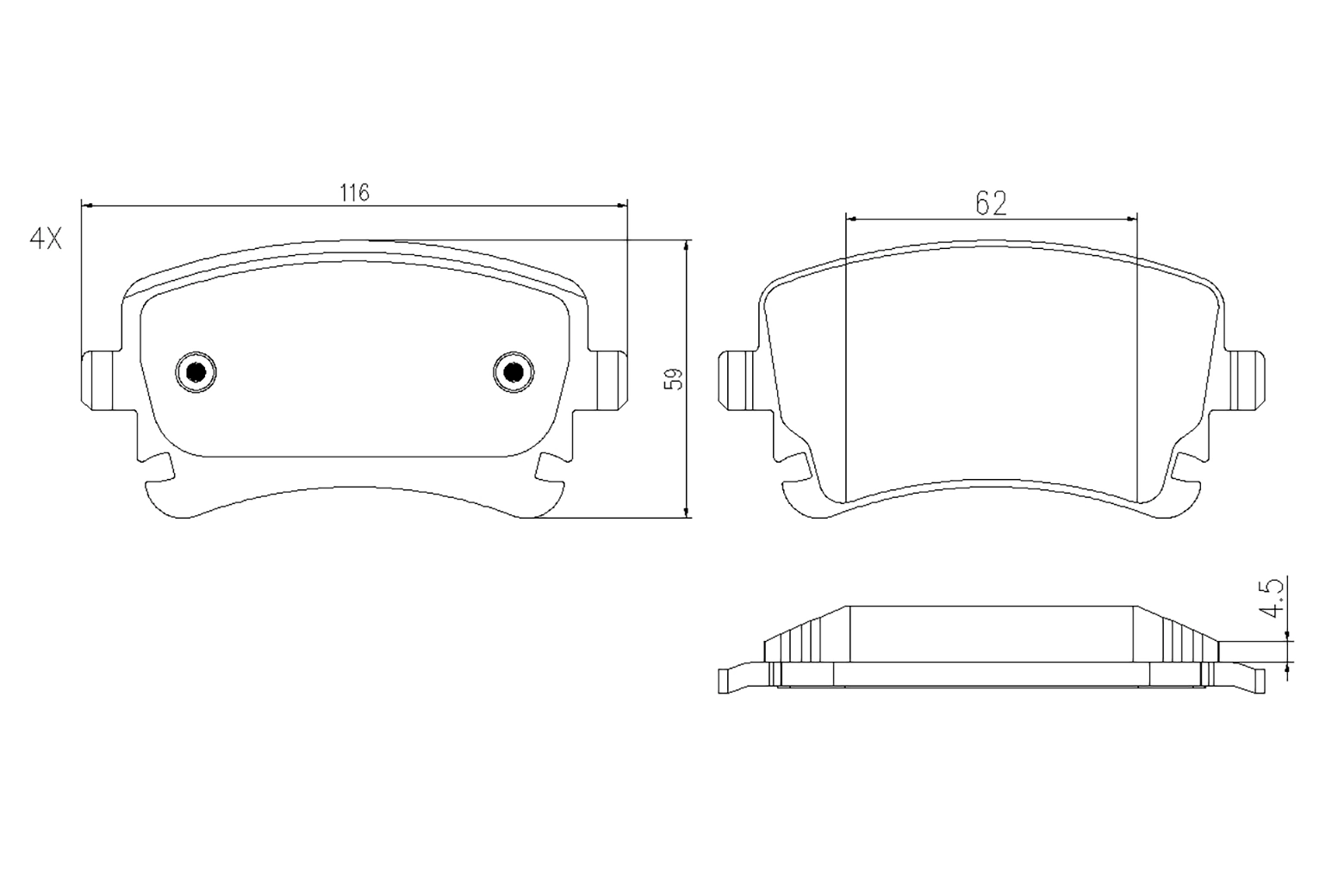 BOGAP fékbetétkészlet, tárcsafék - A8210314 - TothCarparts