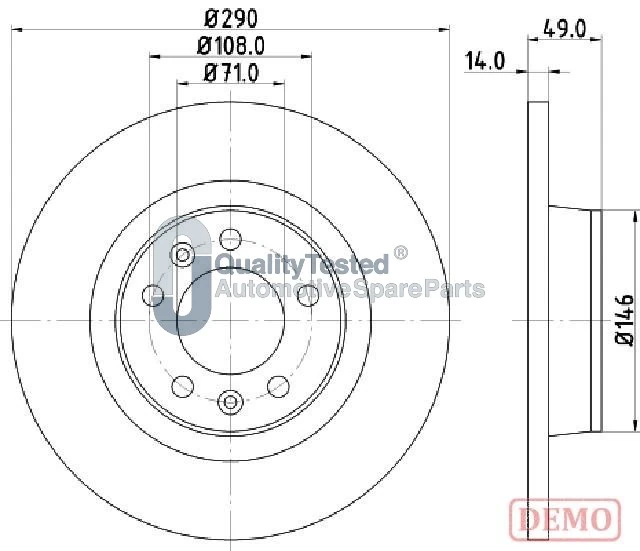 JAPANPARTS féktárcsa - DP0612JM - TothCarparts