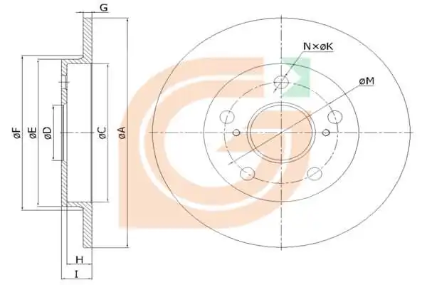 GAMA-SA féktárcsa - GM10020 - TothCarparts