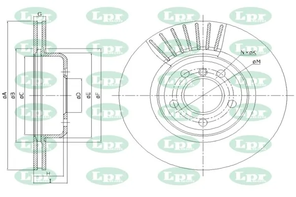 LPR-CN féktárcsa - B2073V - TothCarparts