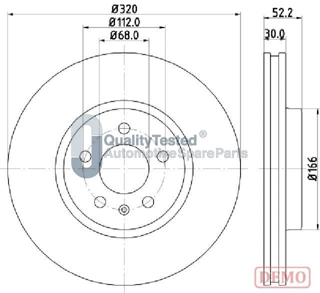 JAPANPARTS féktárcsa - DI0917JM - TothCarparts
