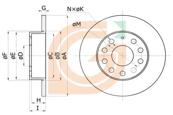 GAMA-SA féktárcsa - GM10004 - TothCarparts