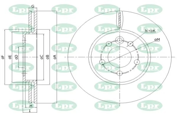 LPR-CN féktárcsa - A4321V - TothCarparts