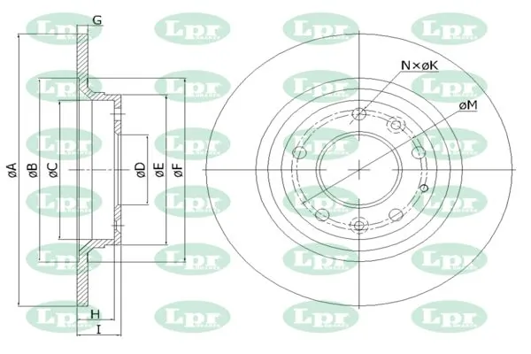 LPR-CN féktárcsa - M5005P - TothCarparts