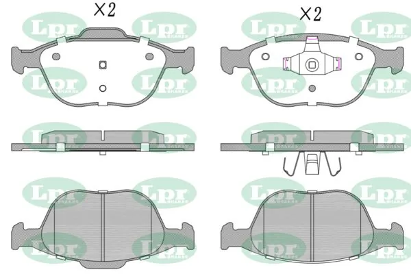 LPR-CN fékbetétkészlet, tárcsafék - 05P913 - TothCarparts