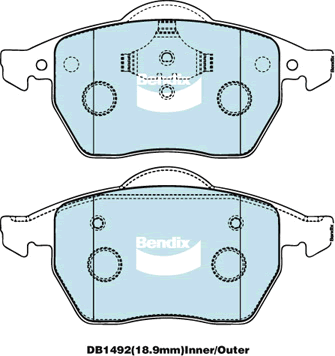 BENDIX-SEA fékbetétkészlet, tárcsafék - DB1492 GCT - TothCarparts