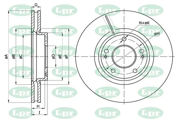 LPR-CN féktárcsa - H2043V - TothCarparts