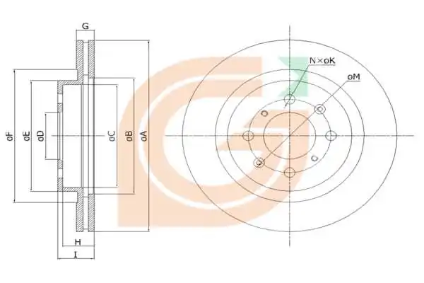 GAMA-SA féktárcsa - GM20098 - TothCarparts