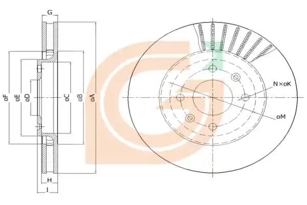 GAMA-SA féktárcsa - GM20022 - TothCarparts