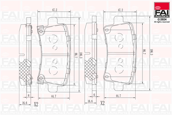 FAI AutoParts fékbetétkészlet, tárcsafék - BP111 - TothCarparts