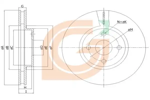 GAMA-SA féktárcsa - GM20006 - TothCarparts