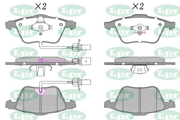 LPR-CN fékbetétkészlet, tárcsafék - 05P1239 - TothCarparts