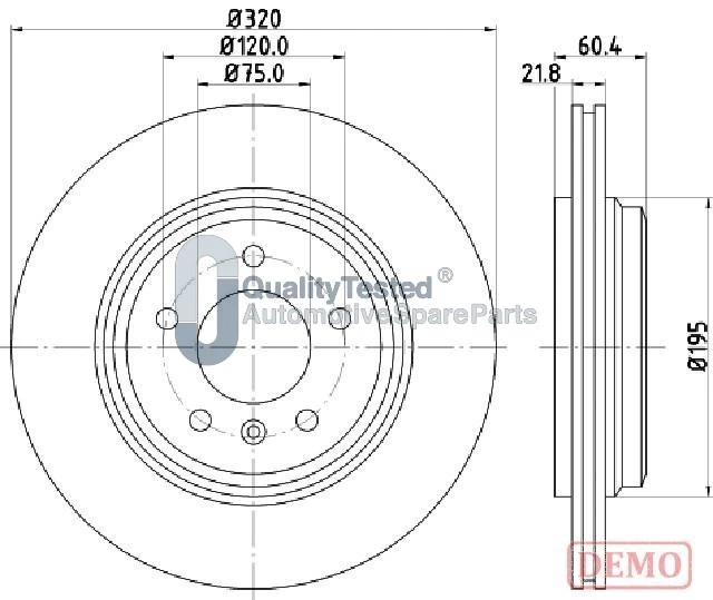 JAPANPARTS féktárcsa - DP0113JM - TothCarparts