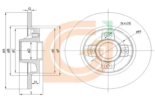 GAMA-SA féktárcsa - GM30006 - TothCarparts