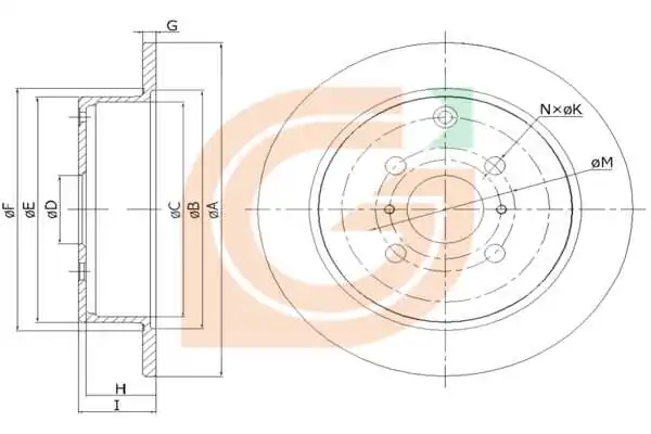 GAMA-SA féktárcsa - GM10005 - TothCarparts