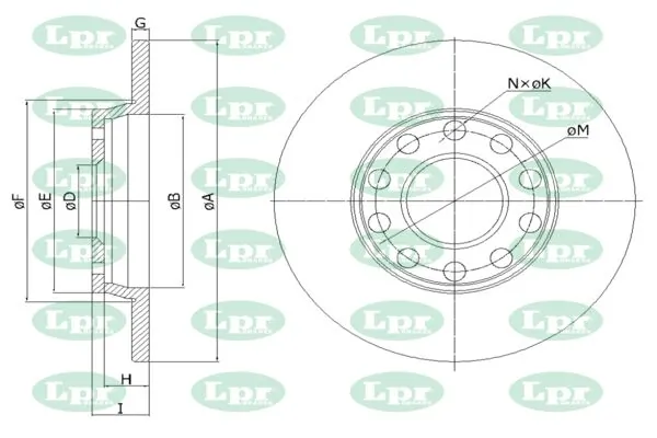 LPR-CN féktárcsa - A1013P - TothCarparts