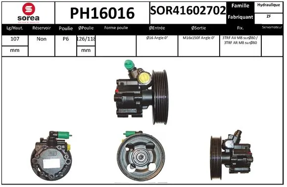 EAI hidraulikus szivattyú, kormányzás - PH16016 - TothCarparts