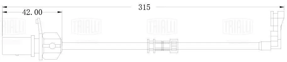 TRIALLI figyelmezető kontaktus, fékbetétkopás - PFS 4173 - TothCarparts