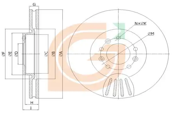GAMA-SA féktárcsa - GM20004 - TothCarparts