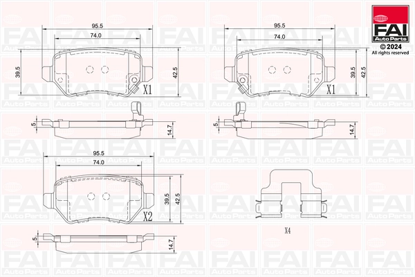 FAI AutoParts fékbetétkészlet, tárcsafék - BP108 - TothCarparts