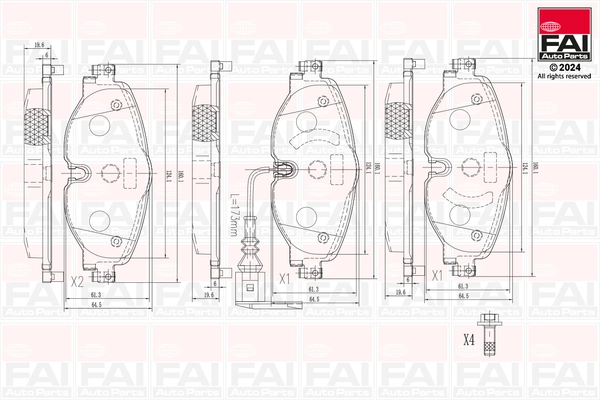 FAI AutoParts fékbetétkészlet, tárcsafék - BP106 - TothCarparts