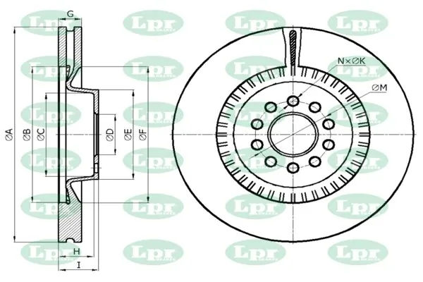 LPR-CN féktárcsa - A1032V - TothCarparts
