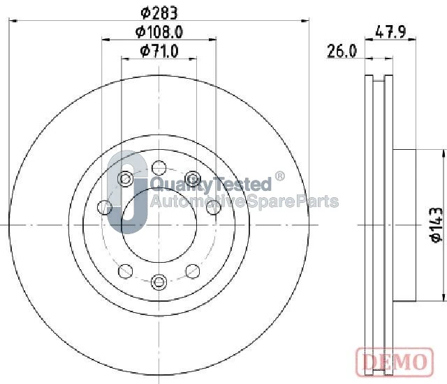 JAPANPARTS féktárcsa - DI0637JM - TothCarparts