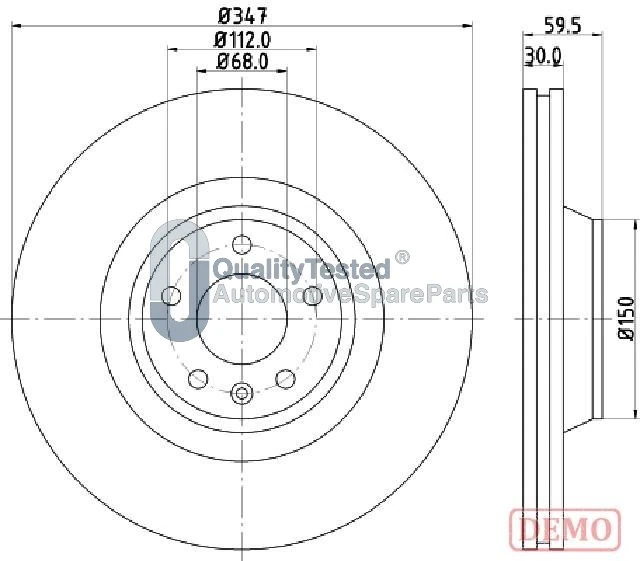JAPANPARTS féktárcsa - DI0925JM - TothCarparts