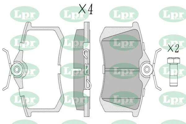 LPR-CN fékbetétkészlet, tárcsafék - 05P634 - TothCarparts