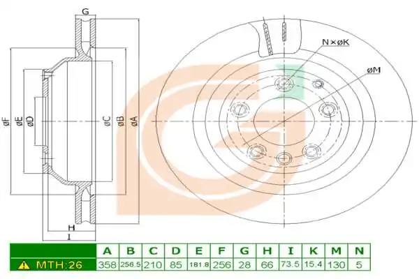 GAMA-SA féktárcsa - GM20722 - TothCarparts