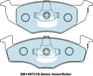 BENDIX-SEA fékbetétkészlet, tárcsafék - DB1407 GCT - TothCarparts