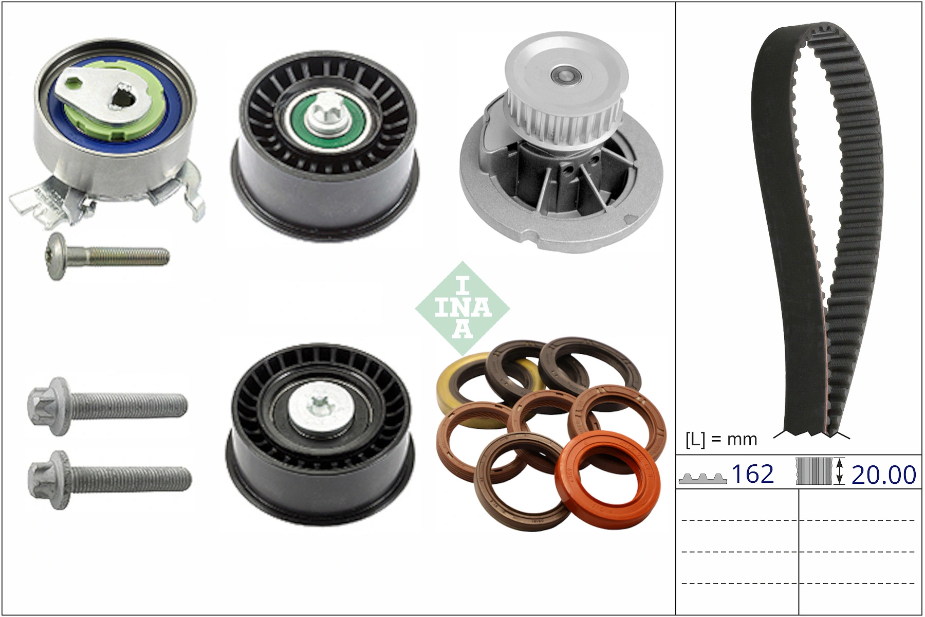 Schaeffler INA Vízpumpa + fogasszíj készlet - 530 0885 31 - TothCarparts