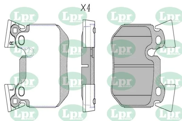 LPR-CN fékbetétkészlet, tárcsafék - 05P1790 - TothCarparts