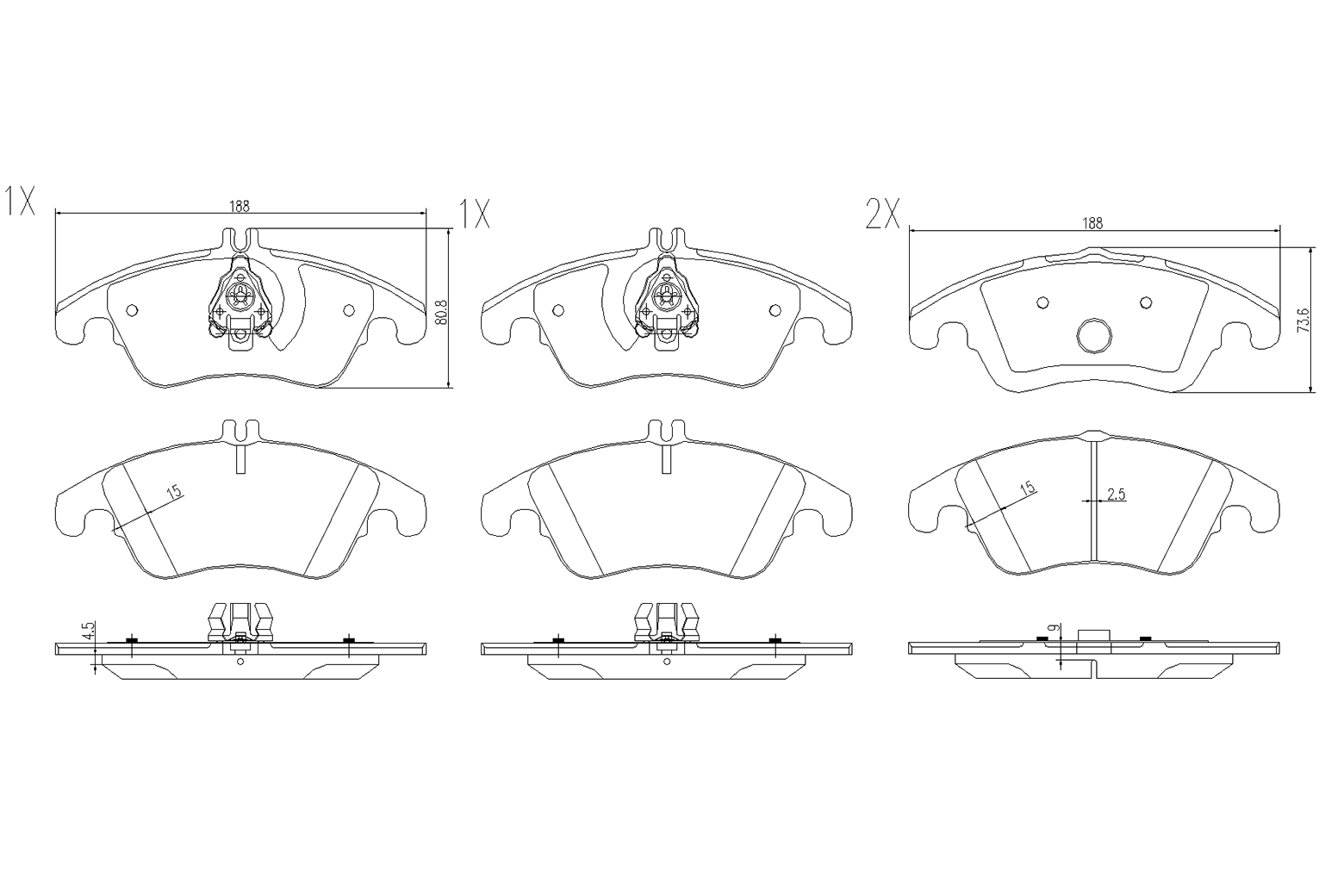 BOGAP fékbetétkészlet, tárcsafék - C8210242 - TothCarparts