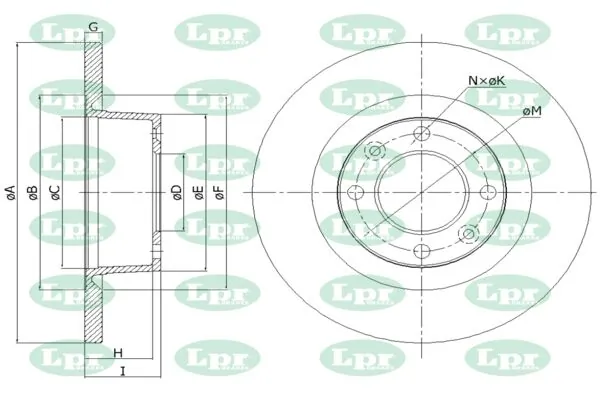 LPR-CN féktárcsa - C1002P - TothCarparts