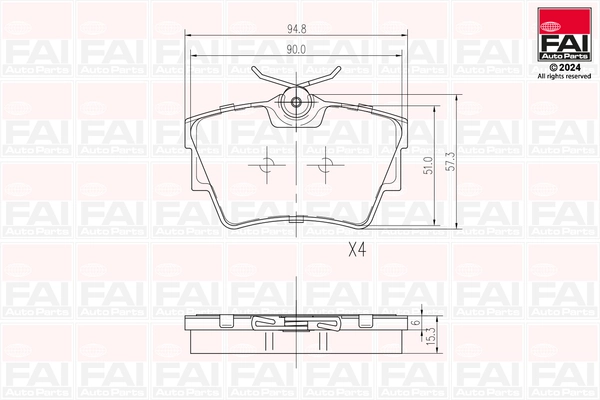 FAI AutoParts fékbetétkészlet, tárcsafék - BP118 - TothCarparts