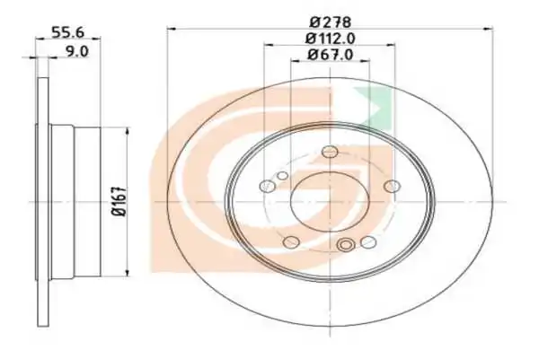 GAMA-SA féktárcsa - GM10350 - TothCarparts