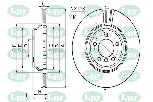 LPR-CN féktárcsa - B2038V - TothCarparts