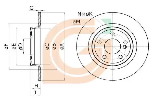 GAMA-SA féktárcsa - GM10246 - TothCarparts